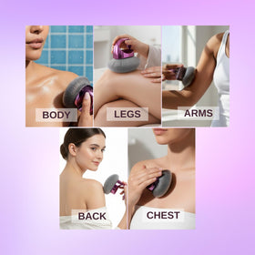 WendMart brushing body foundation on torso demonstrating full-coverage finish