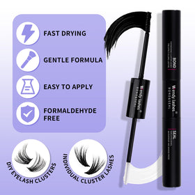 WENDY LASHES application in use placing cluster lashes at home
