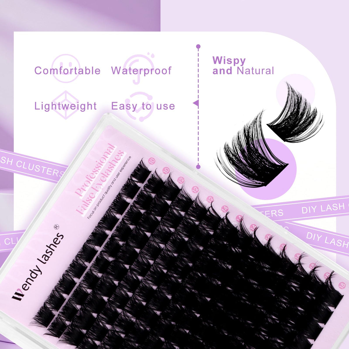WENDY LASHES before and after comparison showing visible volume enhancement