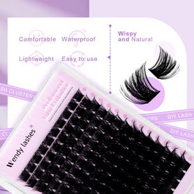 WENDY LASHES before and after comparison showing visible volume enhancement