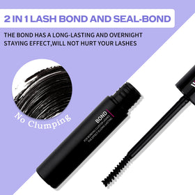 WENDY LASHES black bond brush closeup for precise placement
