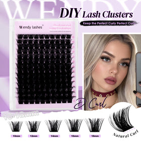 WENDY LASHES close-up of fluffy clusters highlighting natural texture and blend