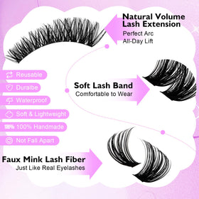 WENDY LASHES D-curl fibers close-up showing natural lift benefit