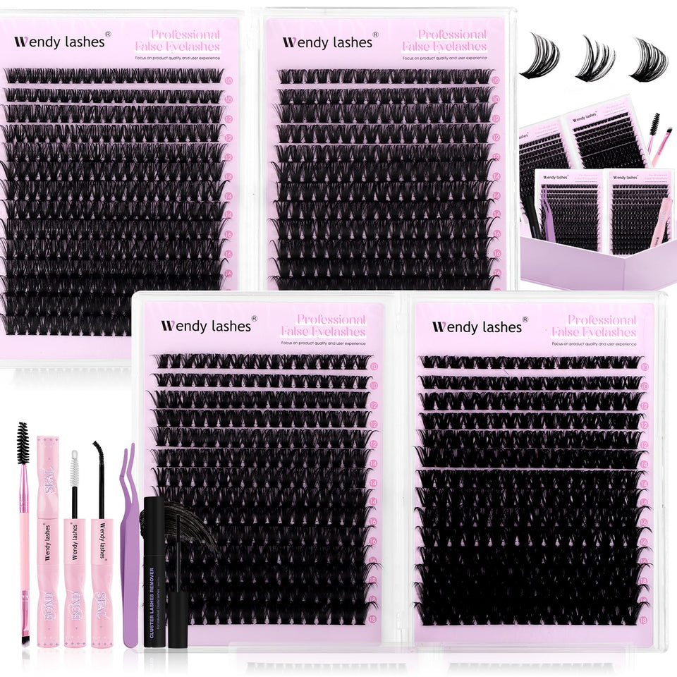 WENDY LASHES front packaging showing kit contents and benefits
