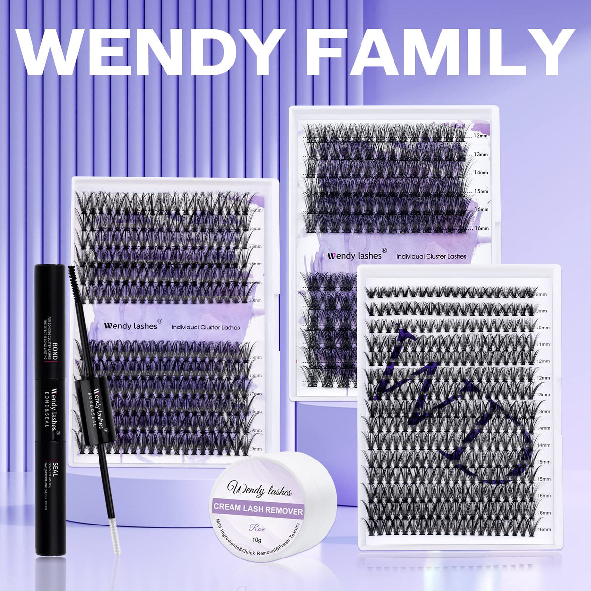 WENDY LASHES label ingredients closeup highlighting mild formula
