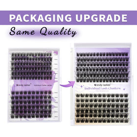 WENDY LASHES mixed-length tray with varied clusters for customizable volume and style