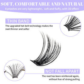 WENDY LASHES matte fiber texture demonstrating natural look and lightweight comfort
