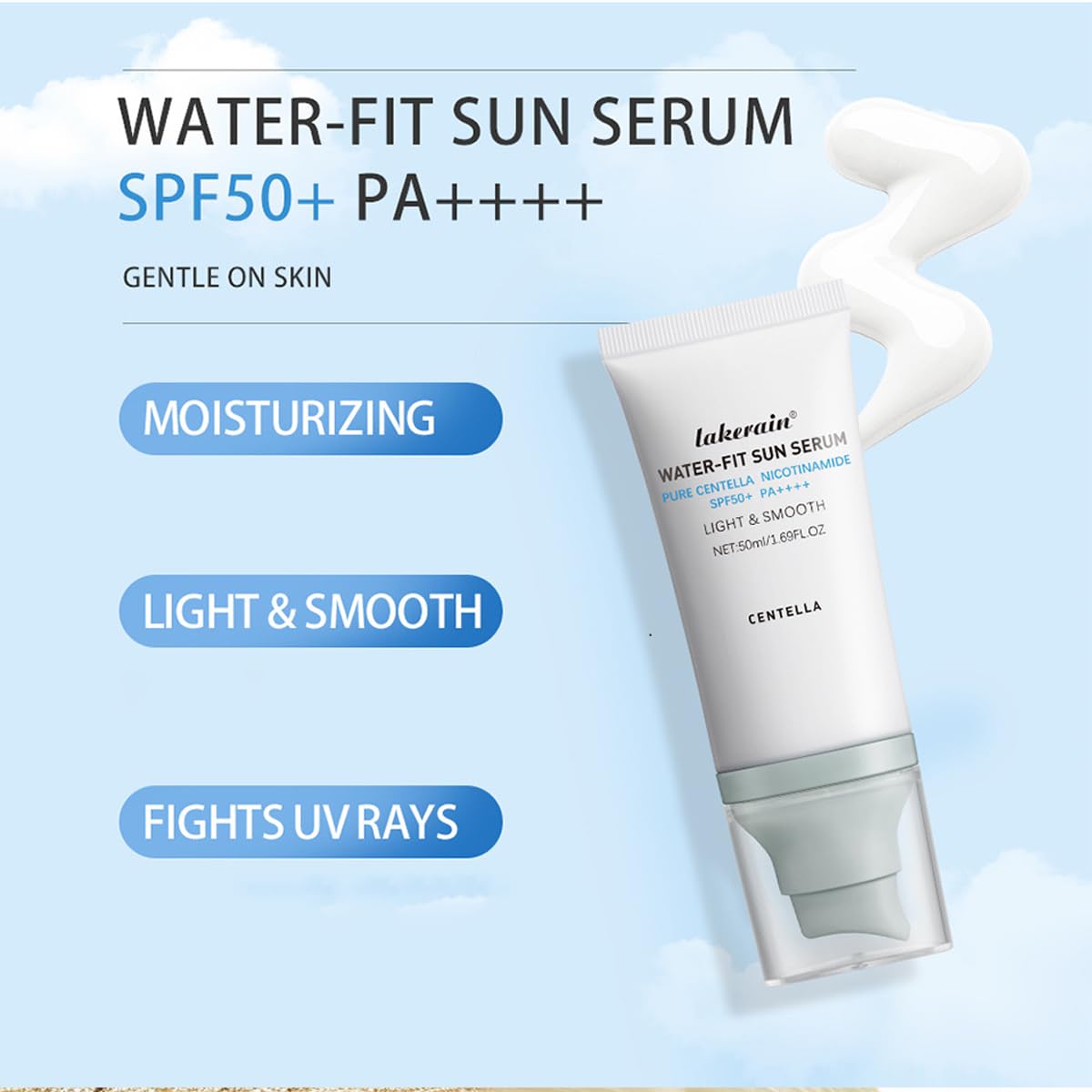 WenFeng gel-serum texture spread on surface, lightweight fast-absorbing hydration