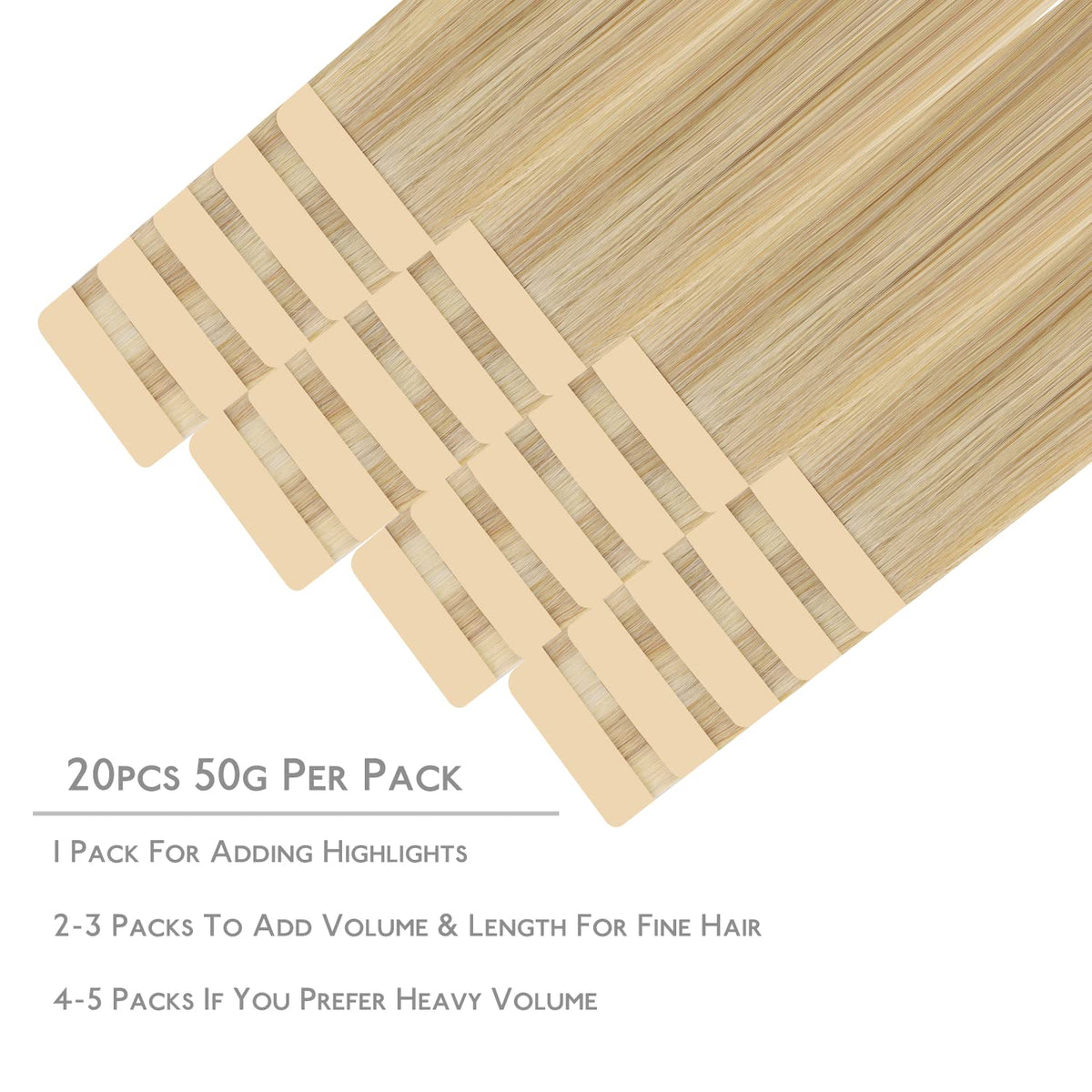 WENNALIFE close-up of invisible tape edge demonstrating secure adhesive and thin profile