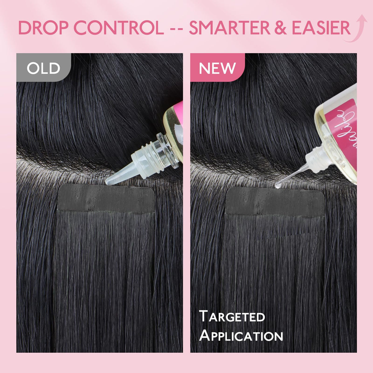WENNALIFE removing tape-in extension showing gentler bond release benefit