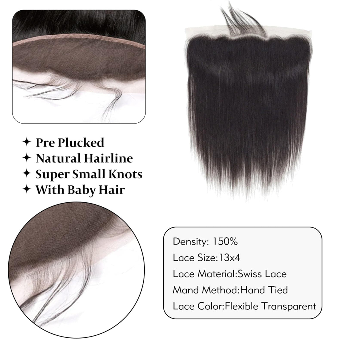 WENYAN pre-plucked hairline detail showing realistic hairline benefit