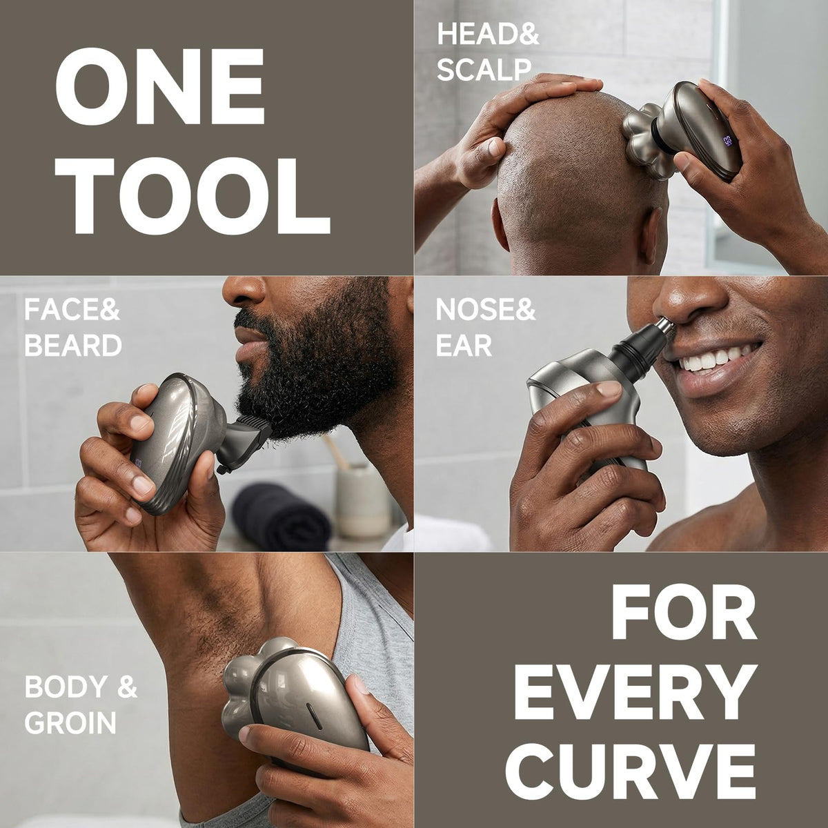 WEQOEE close-up of 7D floating head showing contours for smoother, closer shaves