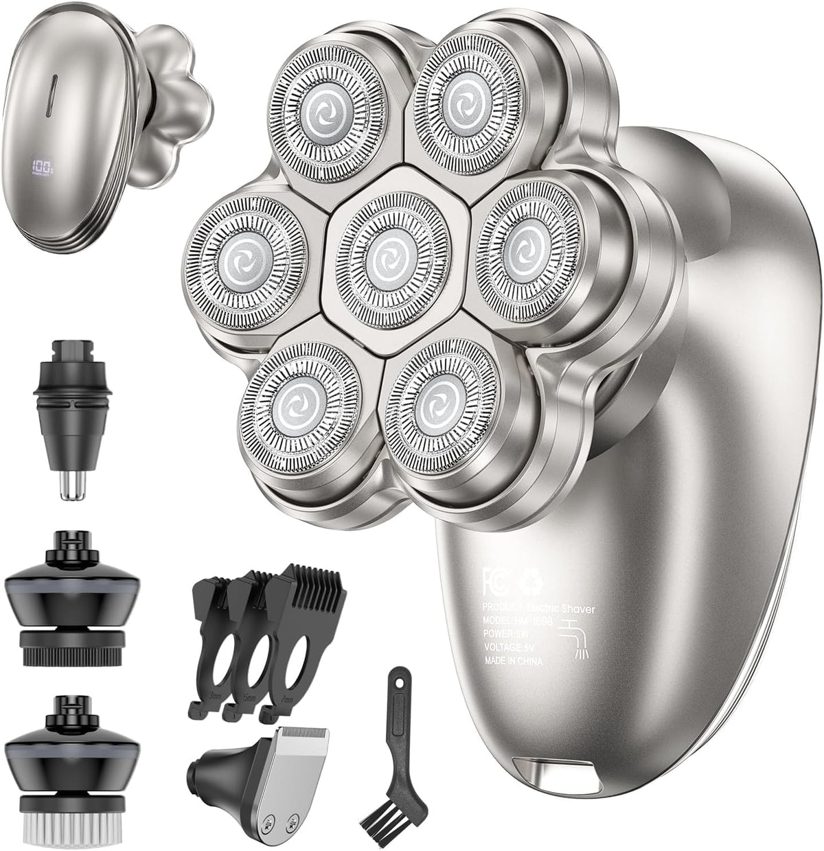 WEQOEE front view of the shaver showing ergonomic grip and controls for comfortable handling