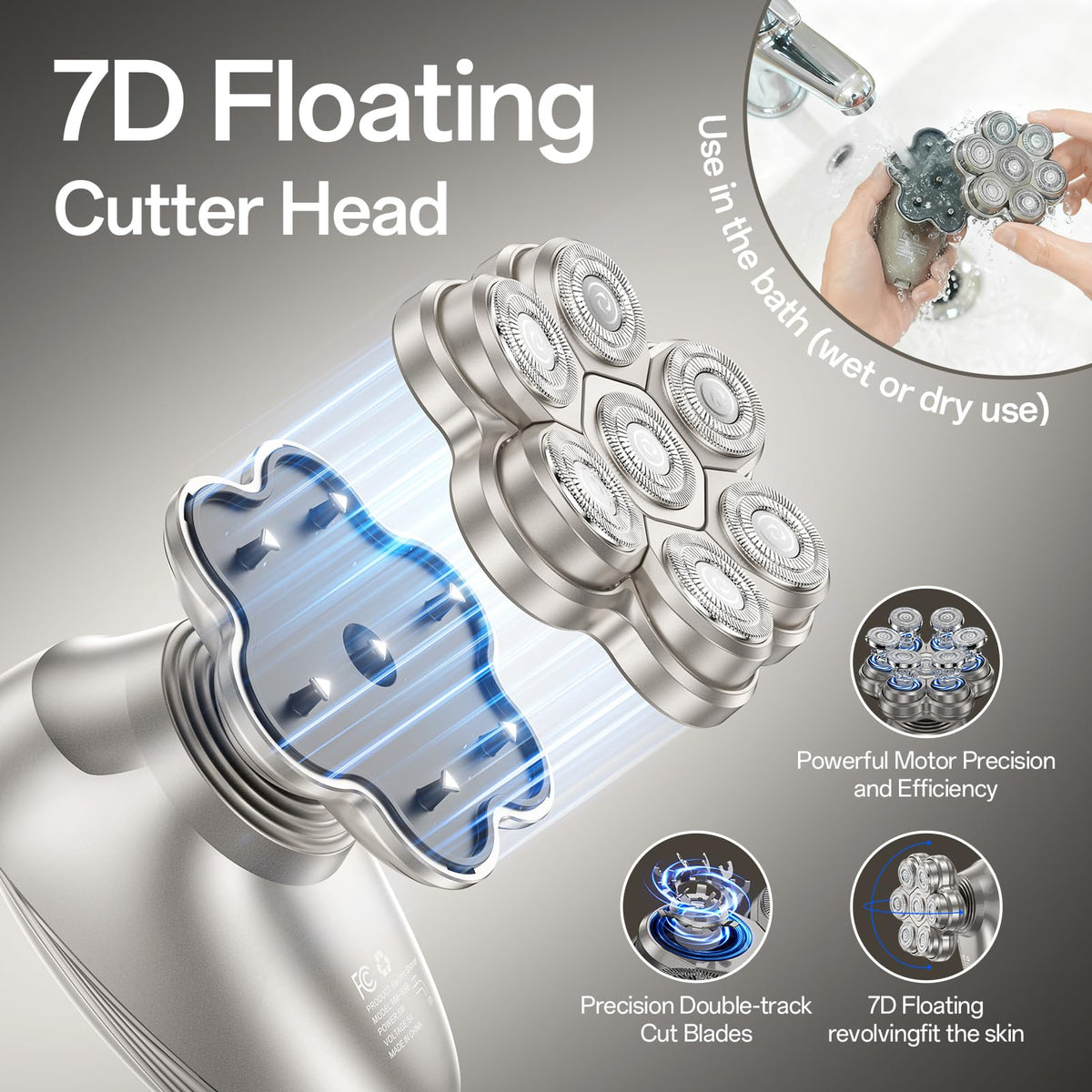 WEQOEE magnetic detachable heads removed for quick rinsing and hygienic cleaning