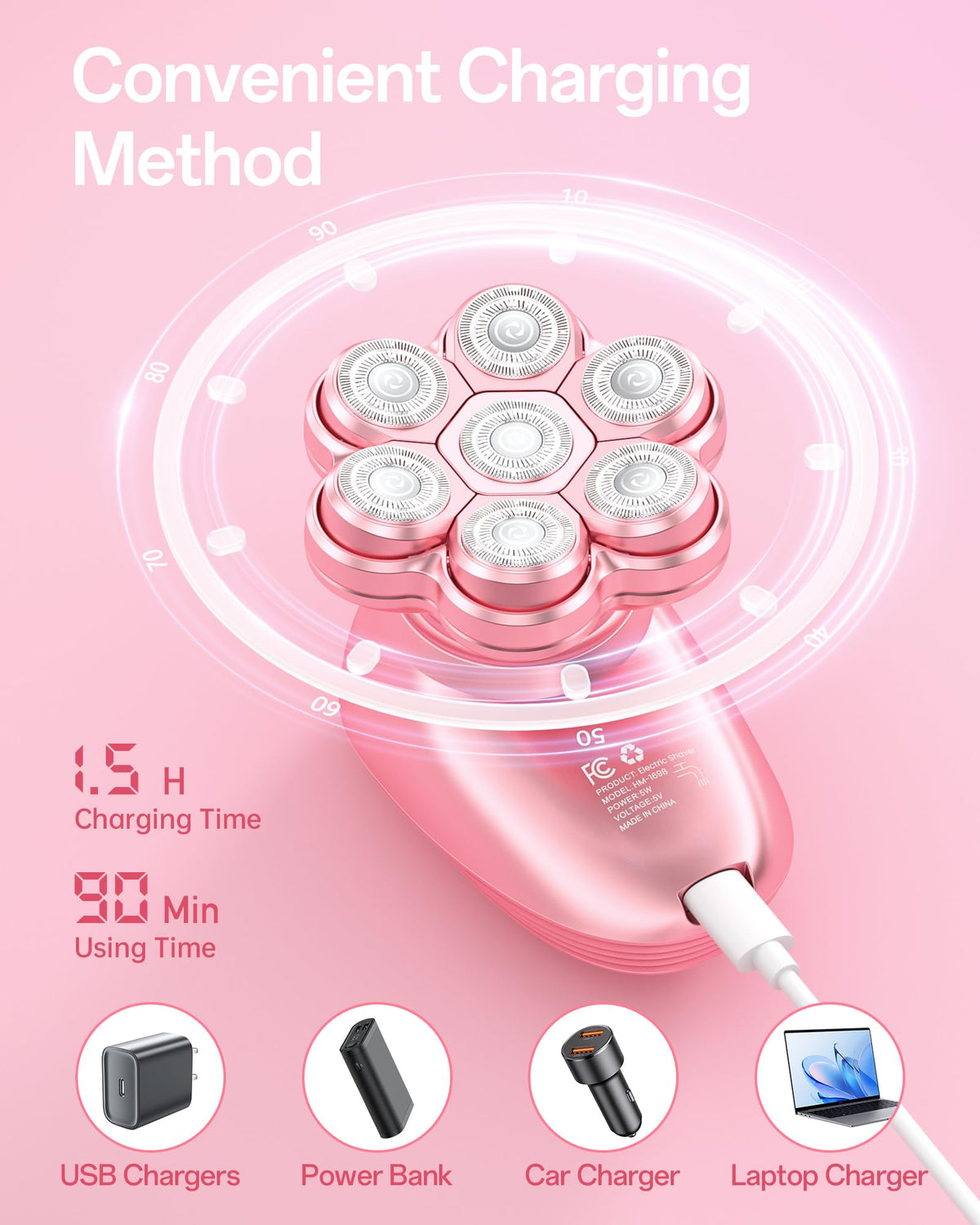 WEQOEE facial brushes and combs displayed for cleansing and trimming versatility