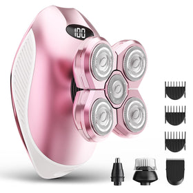WEQOEE front packaging showing pink electric razor and accessories for easy gifting