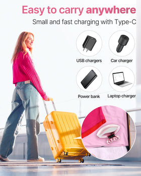 WEQOEE LED display and type-c port for fast charging visibility