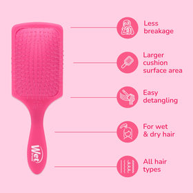 Wet Brush AquaVent cushion detail highlighting fast drainage for quicker drying