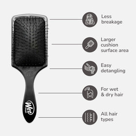 Wet Brush AquaVent paddle holes close detail, fast drainage benefit