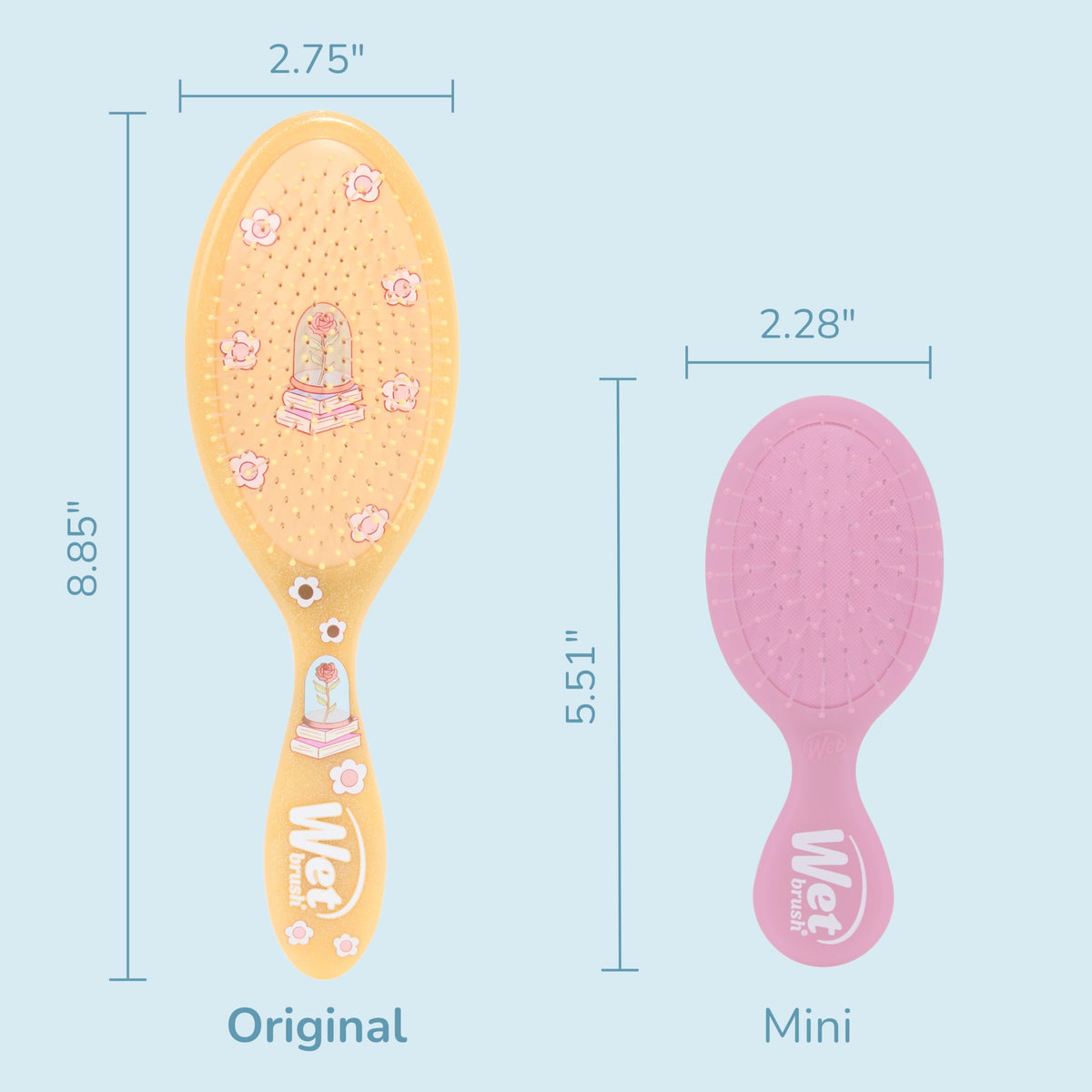 Wet Brush Belle ergonomic handle and grip for comfortable brushing benefit