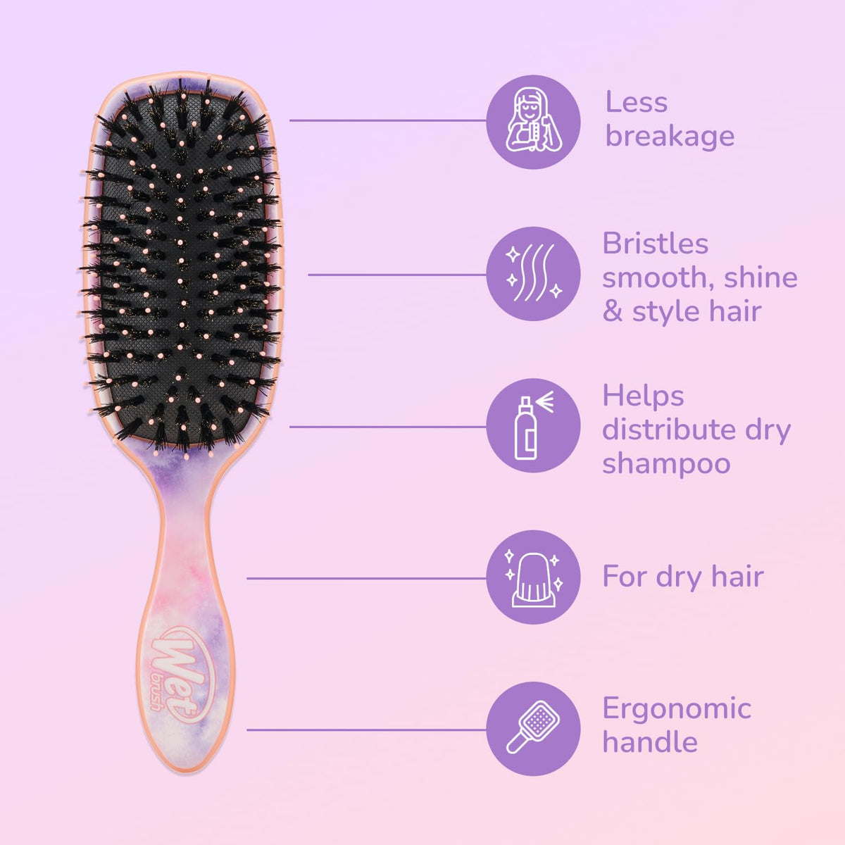 Wet Brush bristles close-up showing IntelliFlex tips for gentle knot release