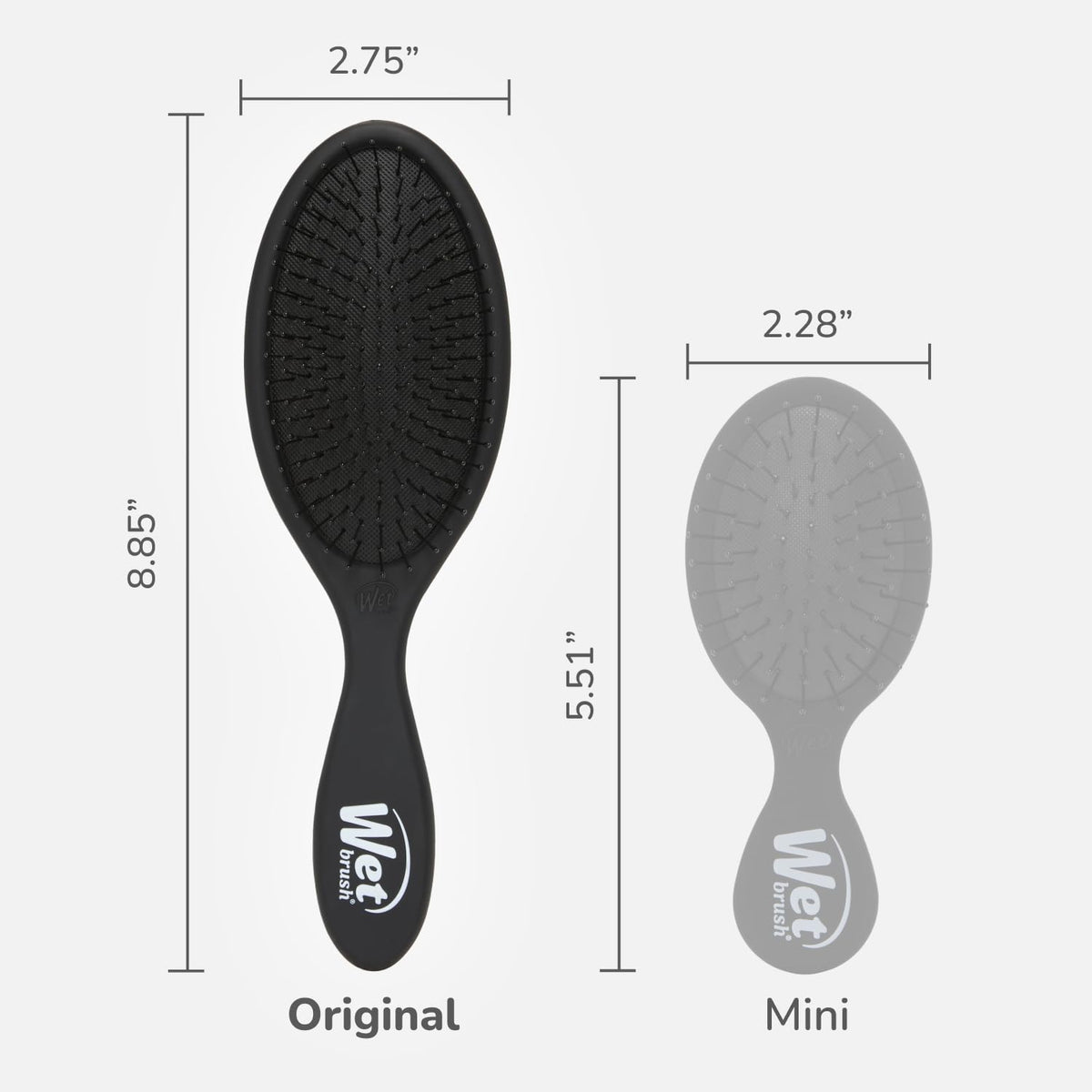 Wet Brush detangling wet hair in use for smoother comb-through and less tugging