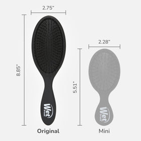 Wet Brush detangling wet hair in use for smoother comb-through and less tugging