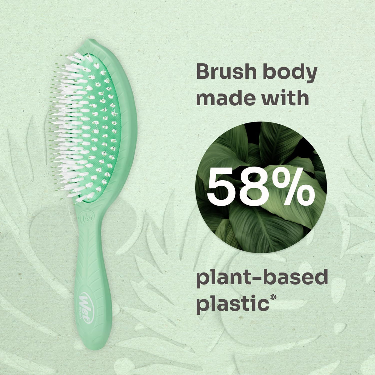 Wet Brush in use brushing dry hair to refresh and reduce frizz