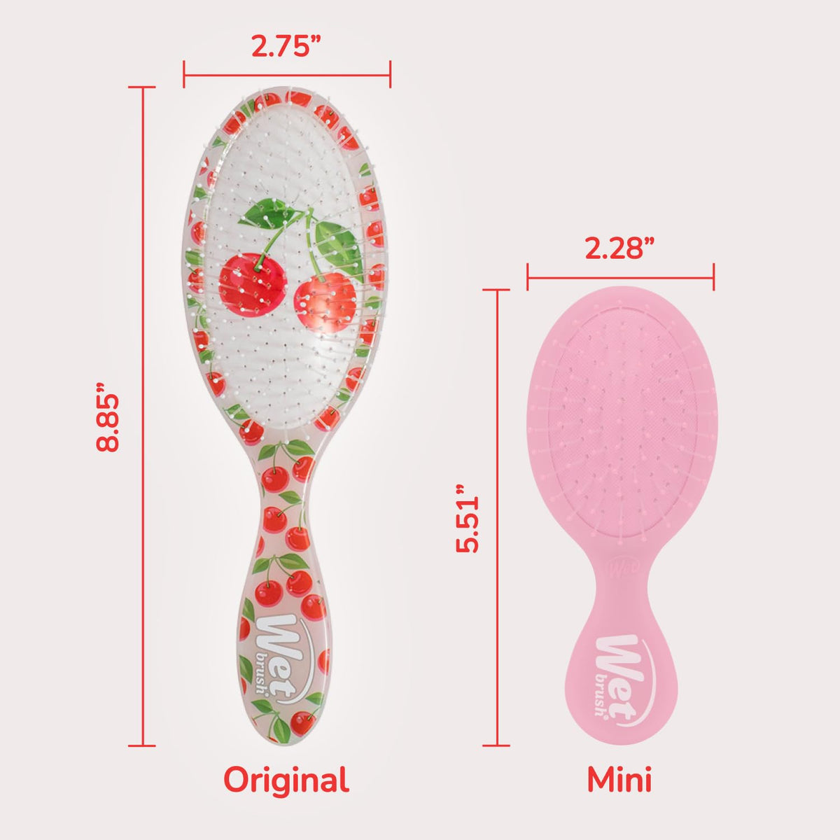 Wet Brush detangling wet hair as a user brushes smoothly for less pulling