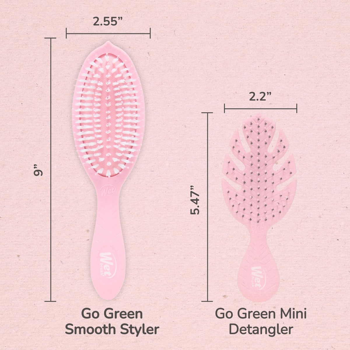 Wet Brush brushing dry hair to smooth frizz and refresh style benefit