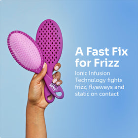 Wet Brush IntelliFlex bristles close-up gliding through tangles with less breakage