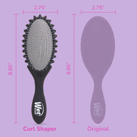 Wet Brush Curl Shaper after styling showing defined, frizz-reduced curls