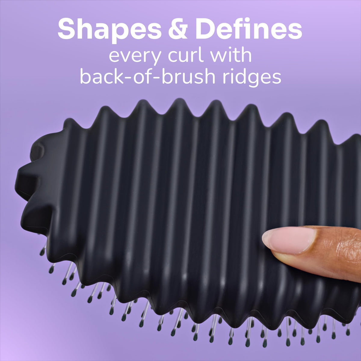 Wet Brush Curl Shaper in shower use demonstrating gentle detangling with conditioner