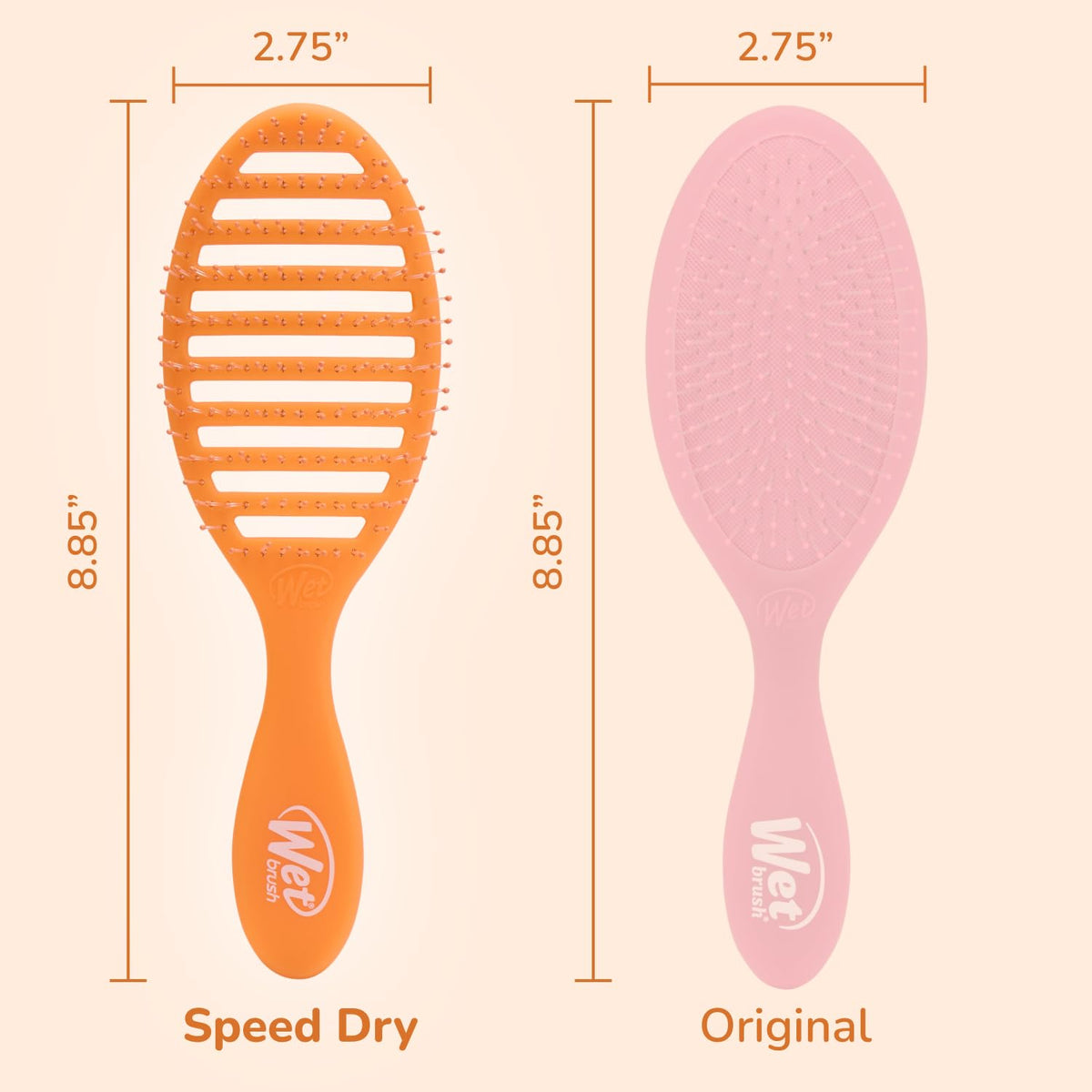 Wet Brush ergonomic handle in hand offering secure styling control