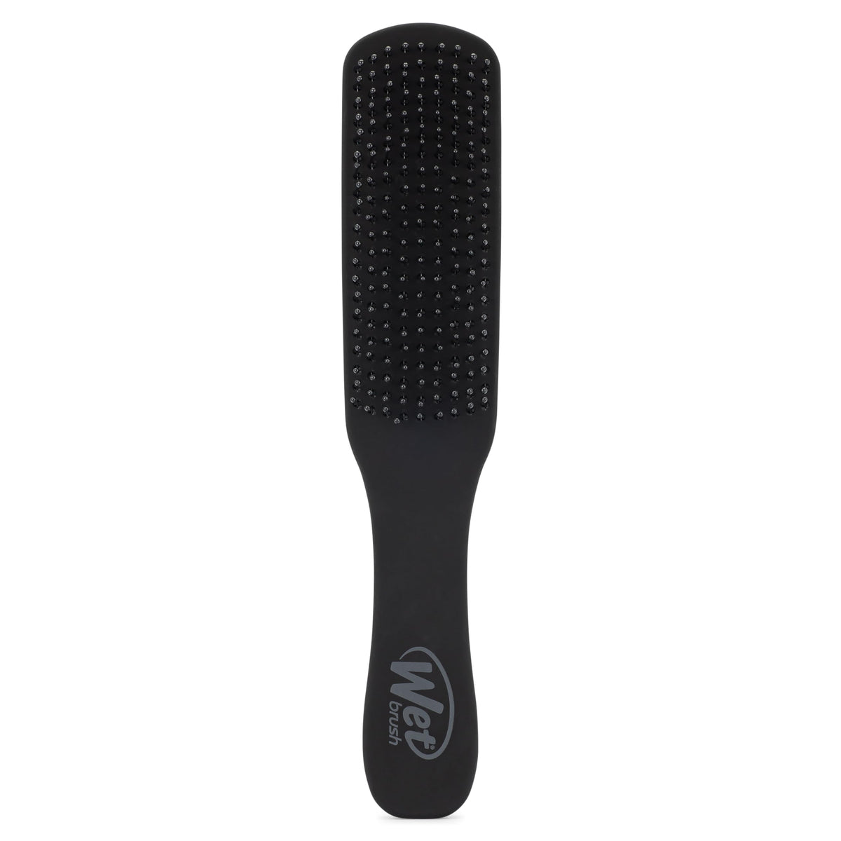 Wet Brush front view black showing ergonomic grip and sleek finish benefits comfort