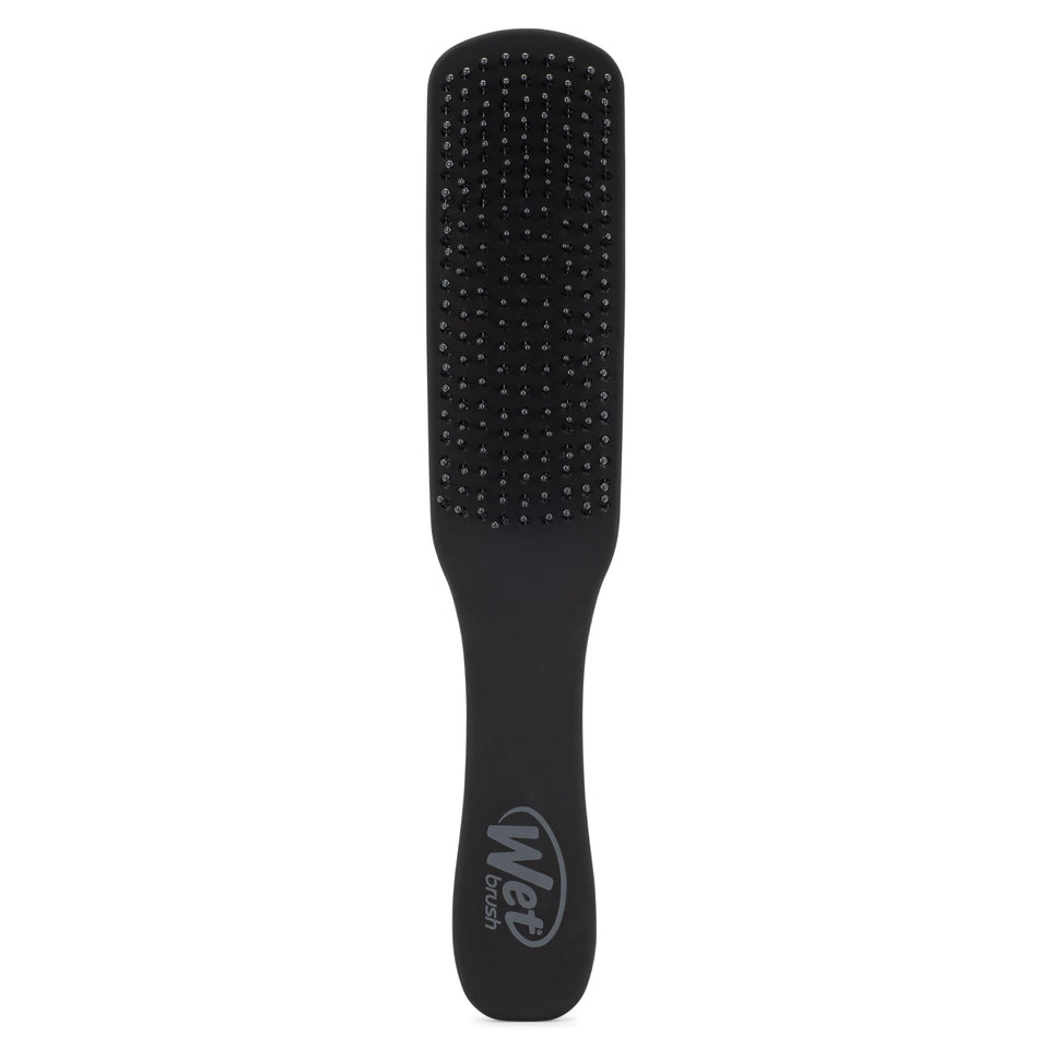 Wet Brush front view black showing ergonomic grip and sleek finish benefits comfort
