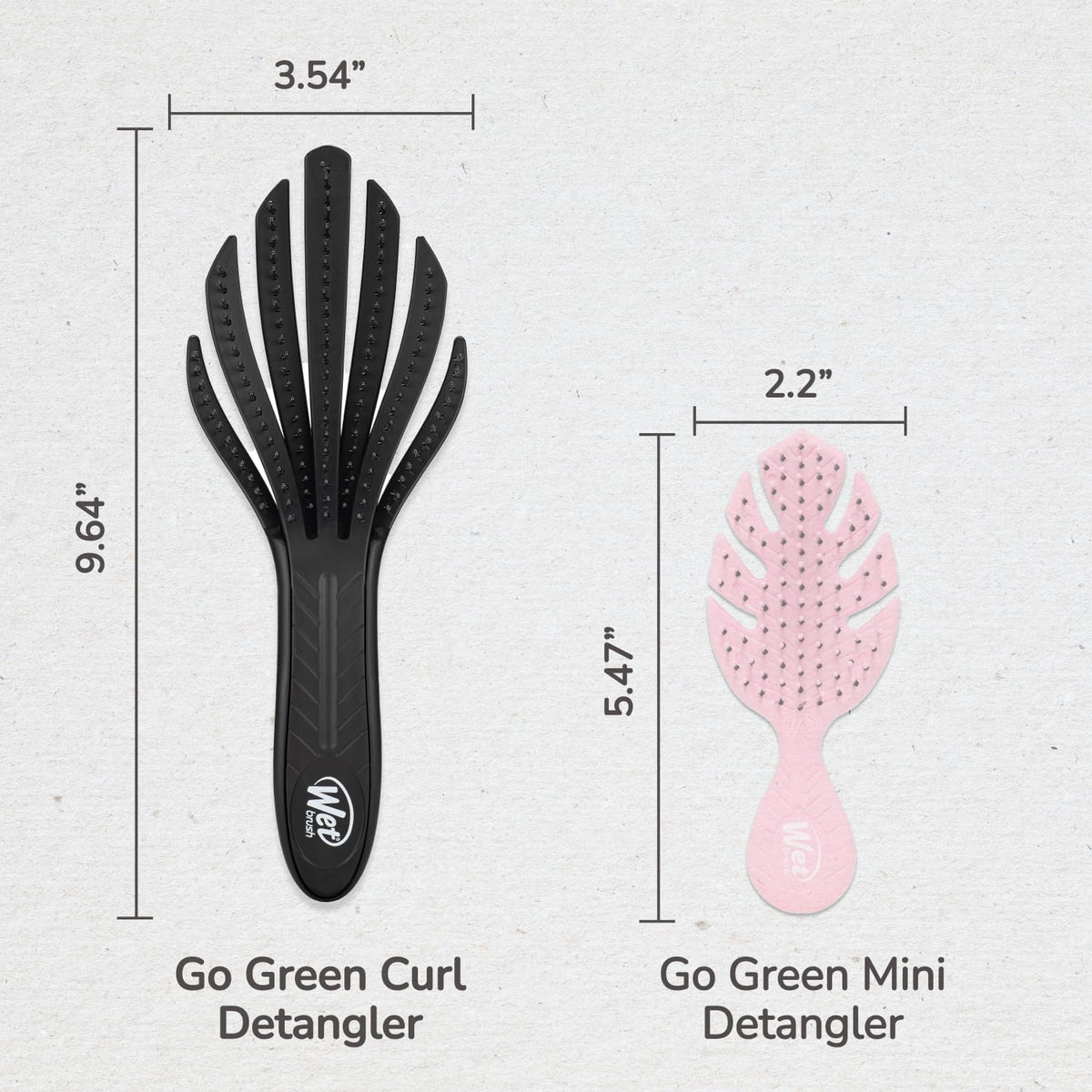 Wet Brush Go Green styling dry waves demonstrating gentle glide and definition