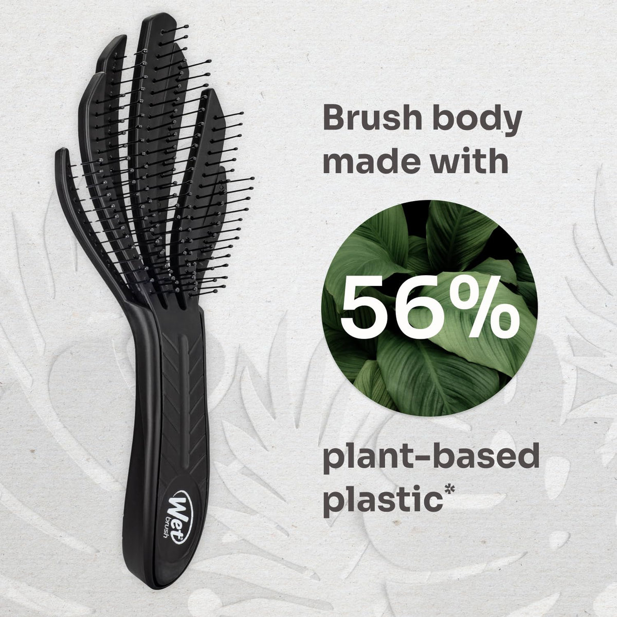 Wet Brush Go Green detangling wet curls smoothly with reduced tugging benefit