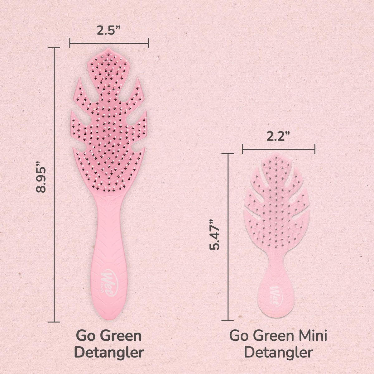 Wet Brush Go Green smoothing dry hair to reduce frizz and protect fragile strands