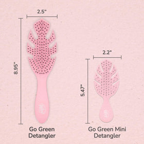 Wet Brush Go Green smoothing dry hair to reduce frizz and protect fragile strands