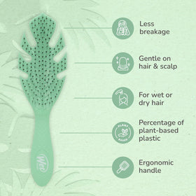 Wet Brush Go Green handle profile highlighting ergonomic grip and comfort benefit