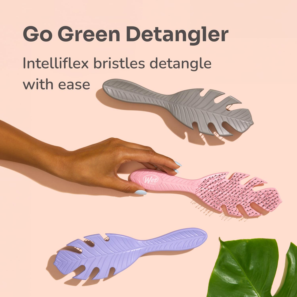 Wet Brush Go Green lifestyle in bathroom setting illustrating daily routine convenience