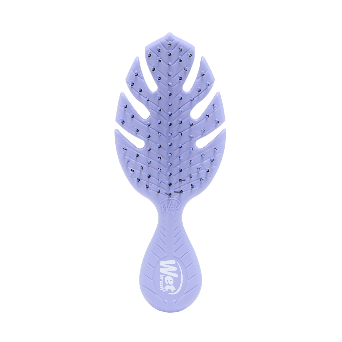Wet Brush purple front view showing compact travel-friendly design and grip