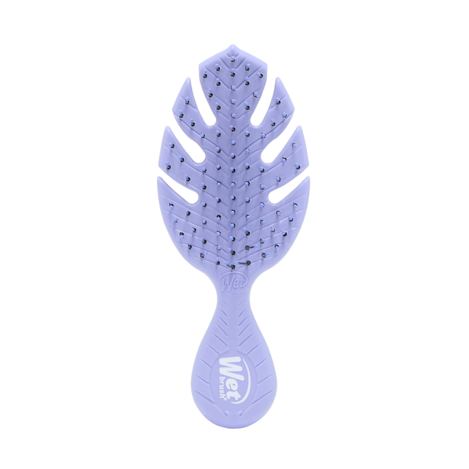 Wet Brush purple front view showing compact travel-friendly design and grip