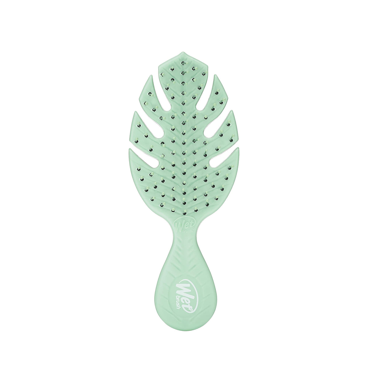 Wet Brush Go Green mini front view showing compact design and portability benefit