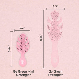 Wet Brush Go Green tucked in toiletry bag for travel convenience benefit