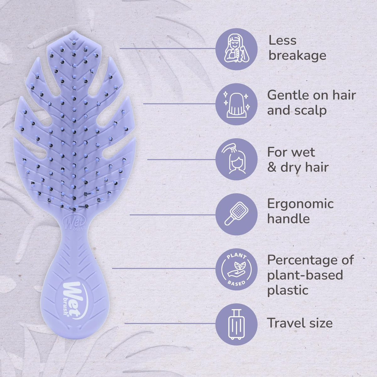 Wet Brush IntelliFlex bristles close-up demonstrating gentle detangling action