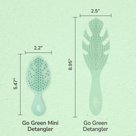 Wet Brush Go Green used on wet hair showing safe detangling after shower benefit