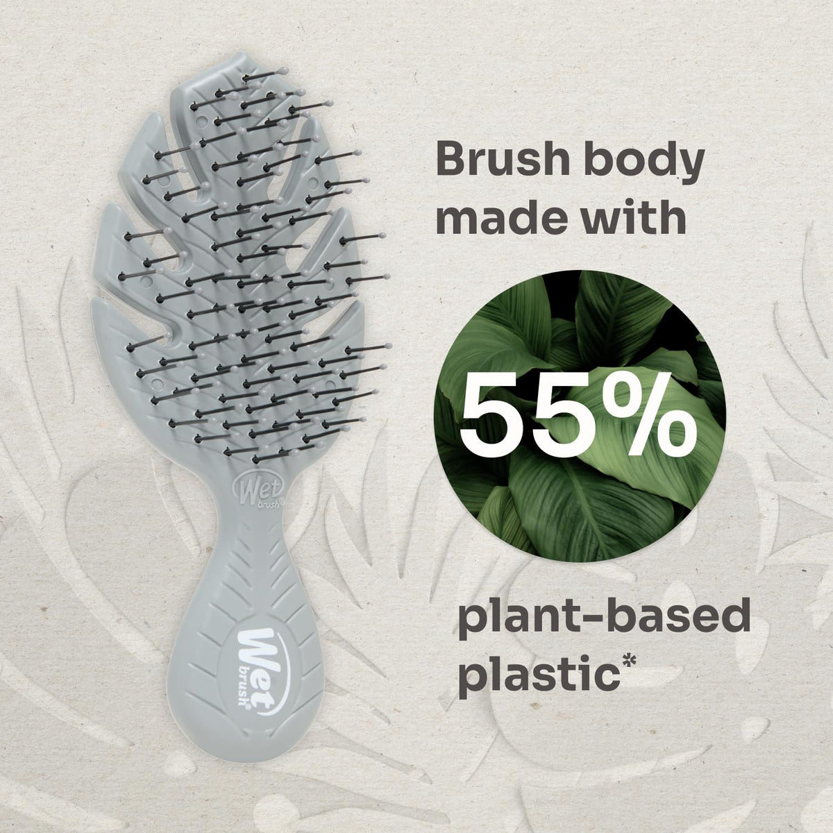 Wet Brush Go Green mini used on wet hair demonstrating smooth knot release and less breakage