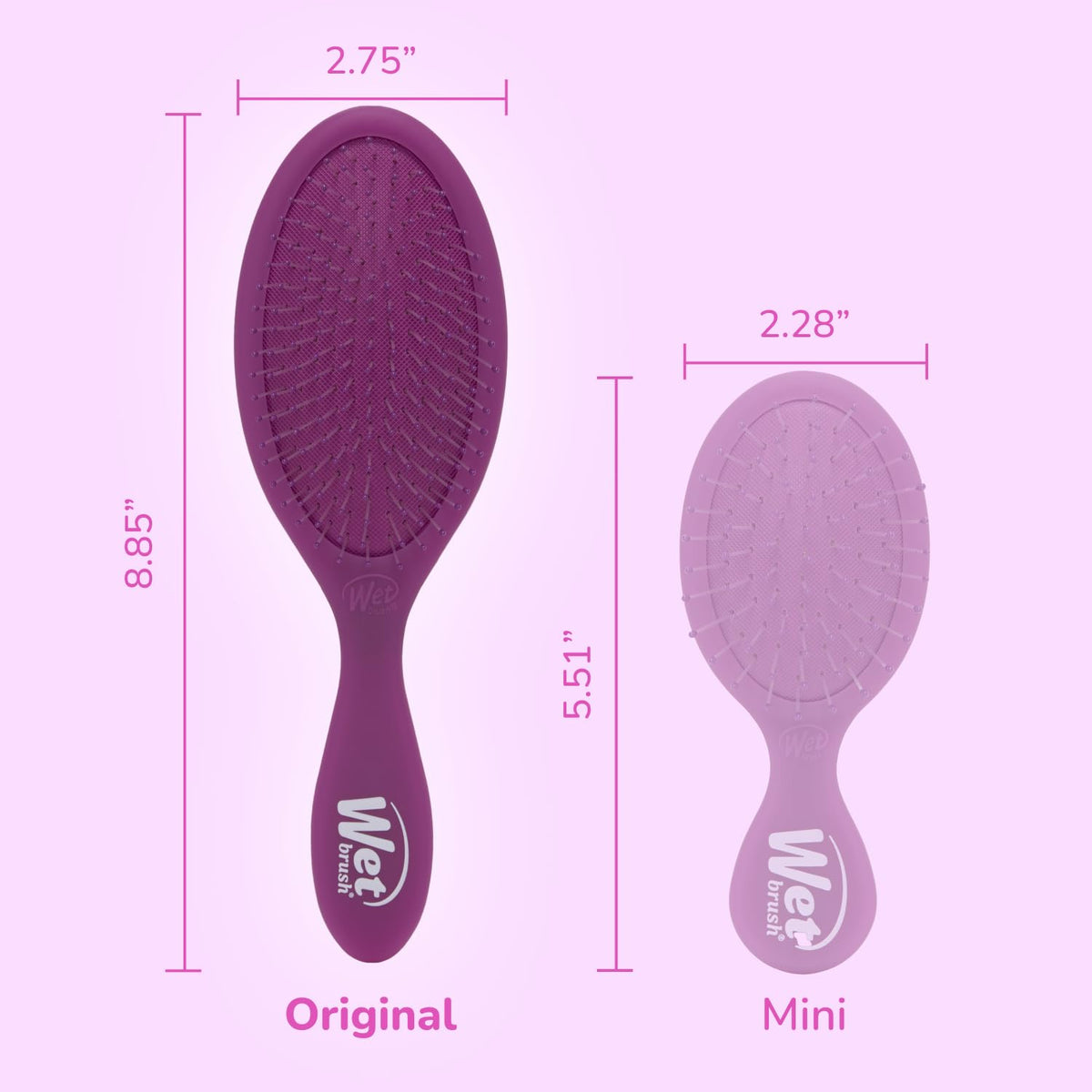 Wet Brush handle detail highlighting ergonomic grip for secure, comfortable styling